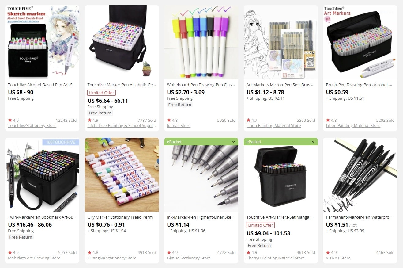a picture indicating school supplies to sell