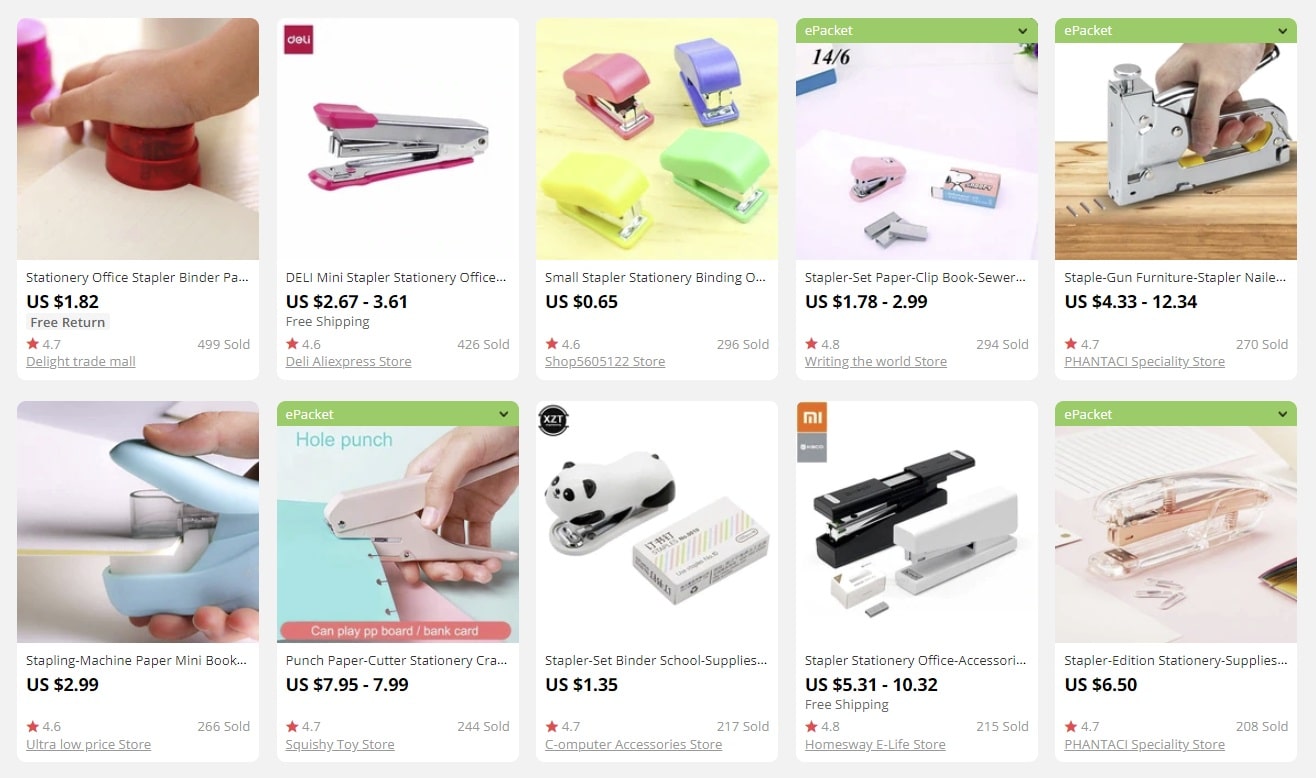 a picture showing school supplies to sell