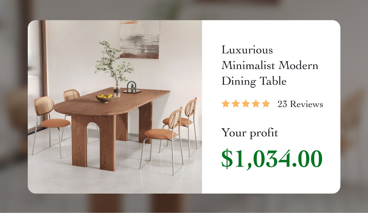 Luxurious Minimalist Modern Dining Table