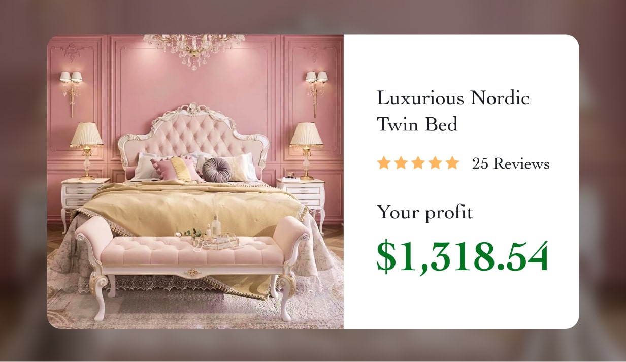 Luxurious Nordic Twin Bed
