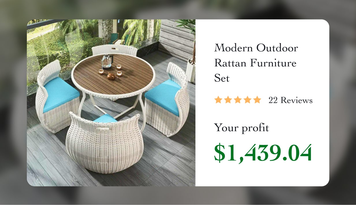 Modern Outdoor Rattan Furniture Set