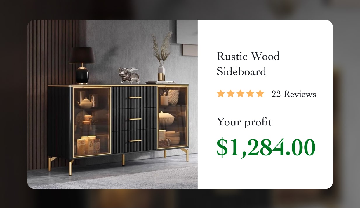 Rustic Wood Sideboard