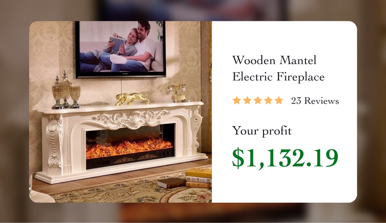 Wooden Mantel Electric Fireplace