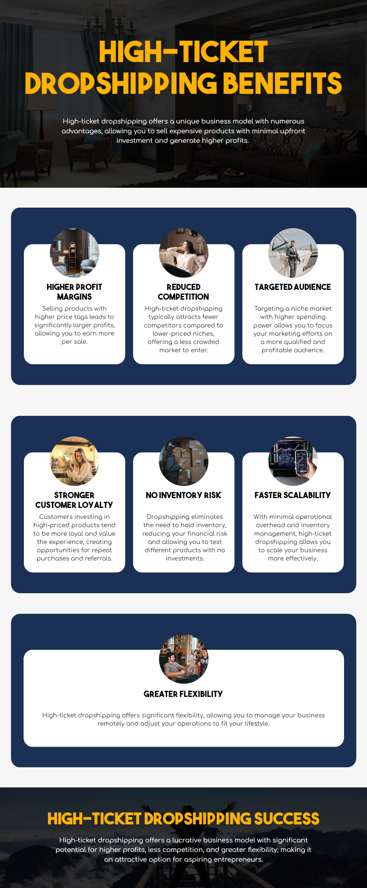 High-ticket dropshipping benefits