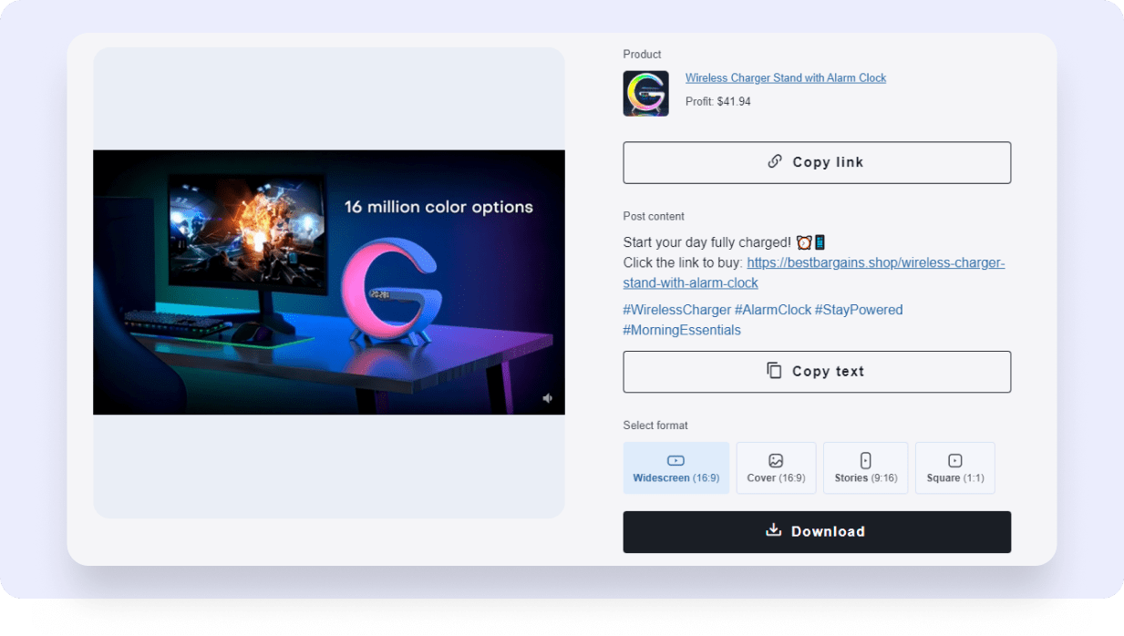 Ready-to-use product videos