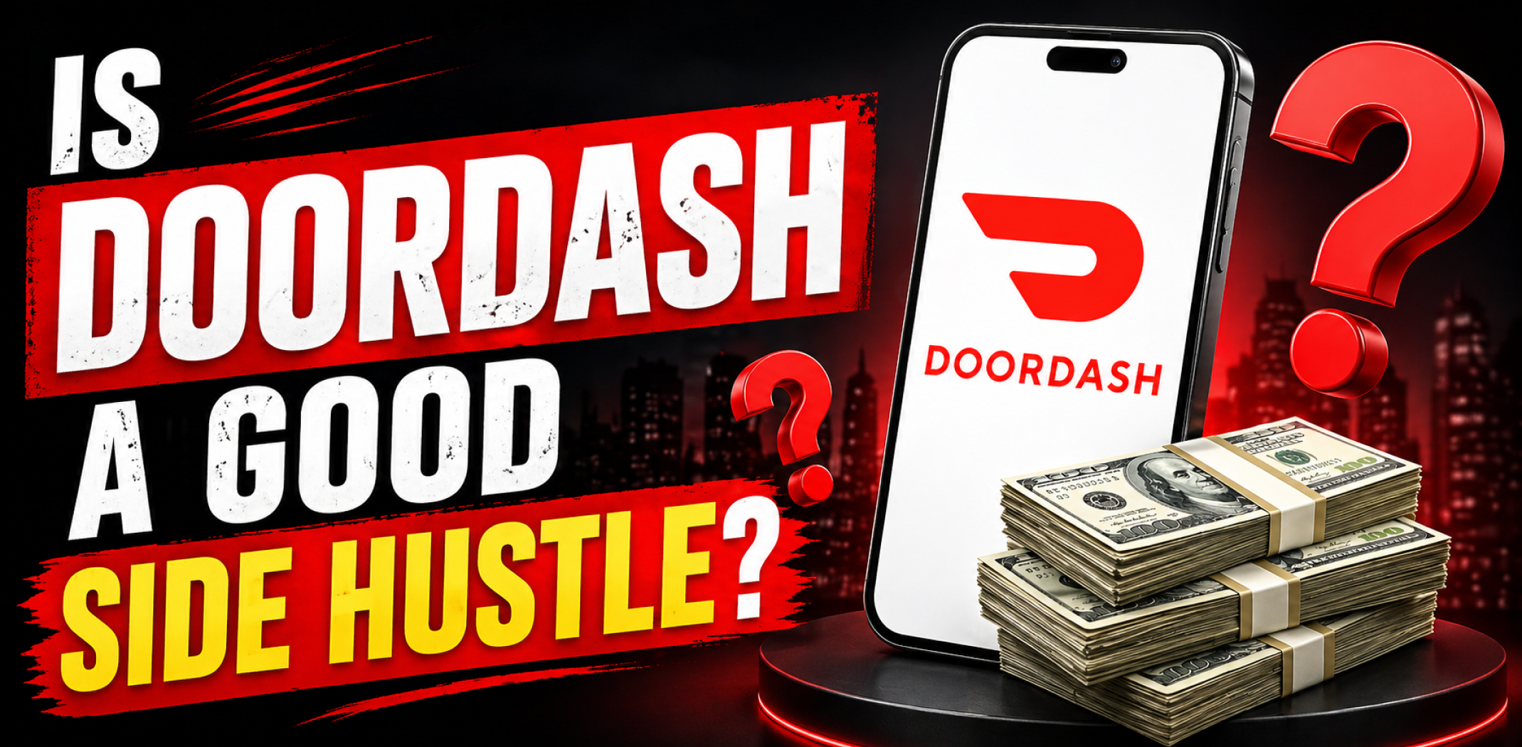Featured image for the article about is doordash a good side hustle.