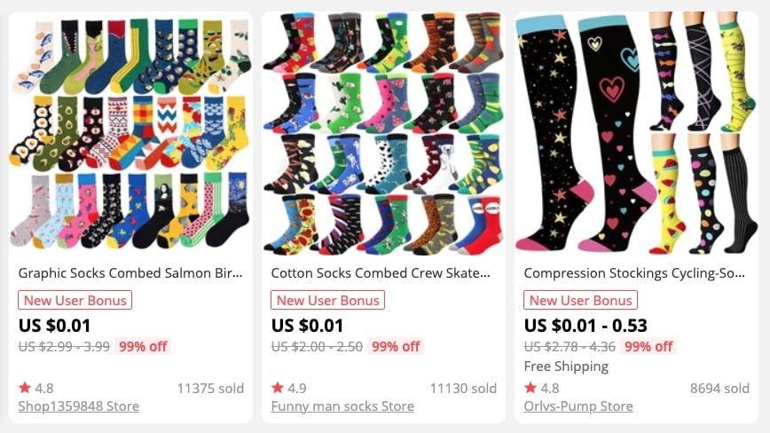 an image proving that socks are a perfect product for sleepwear business