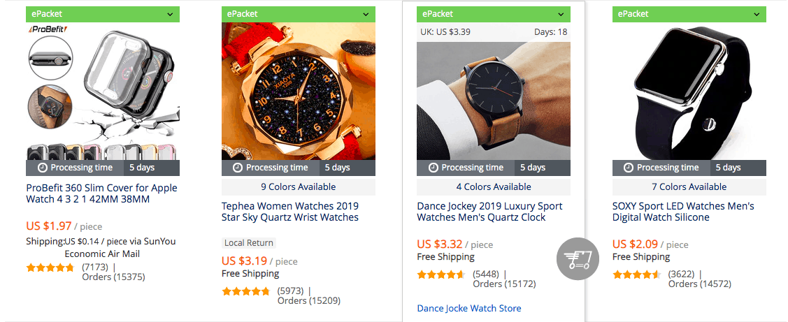 start to dropship watches