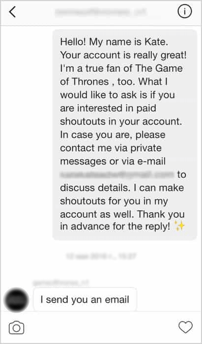 Messaging other accounts' owners