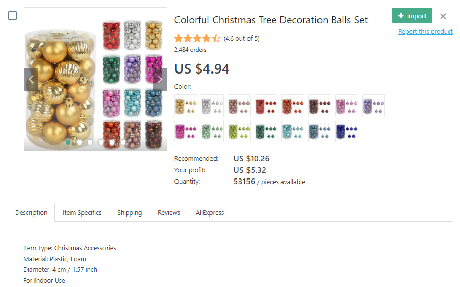 Christmas tree decoration balls