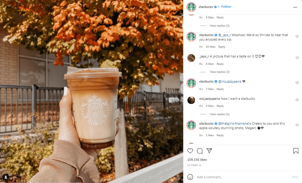 starbucks instagram boost