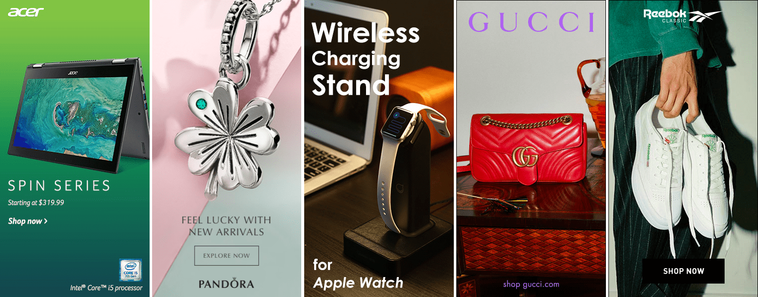 Best banner ads: close up product photos