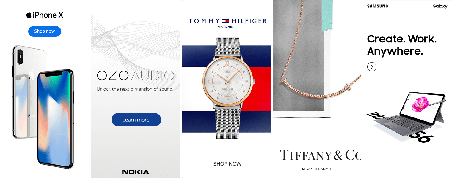 Best banner ads type: minimalistic visuals