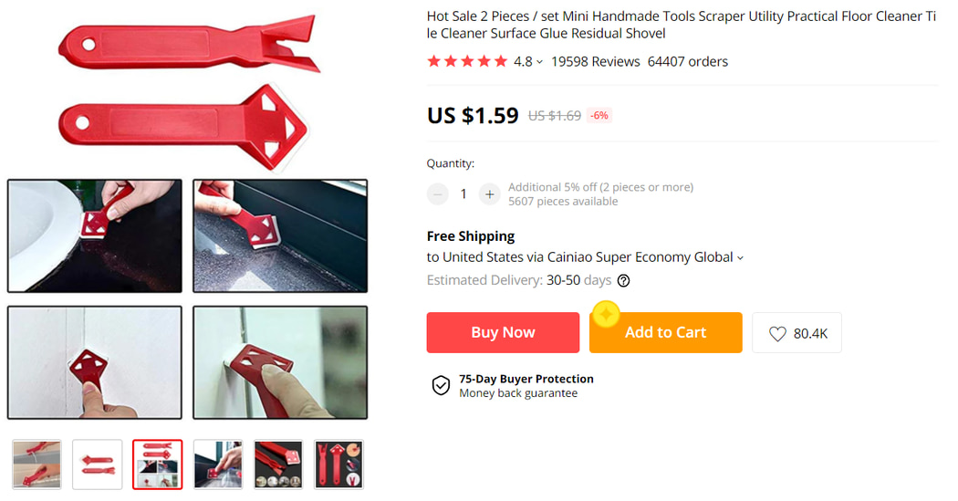 Caulk Remover Set on AliExpress