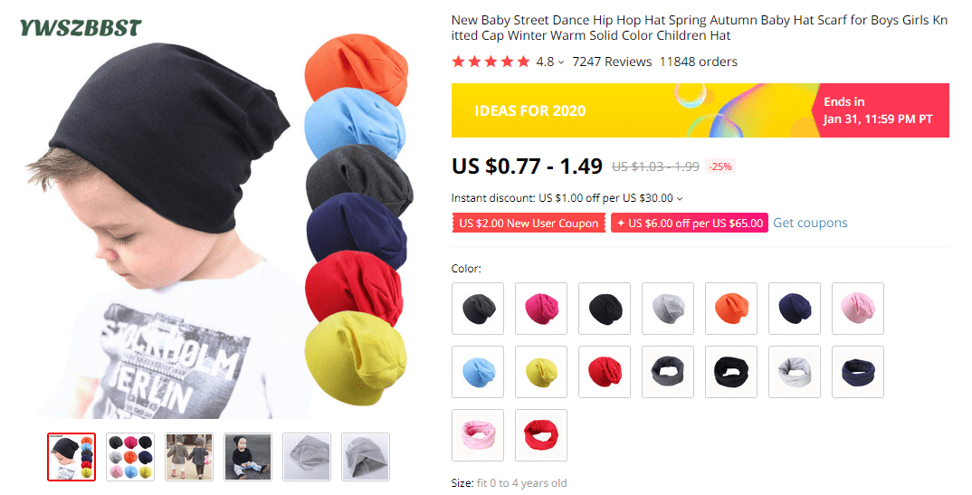 Children Hat on AliExpress