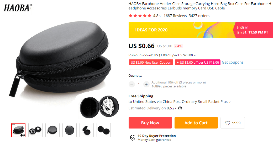 Earphone Storage Case on AliExpress