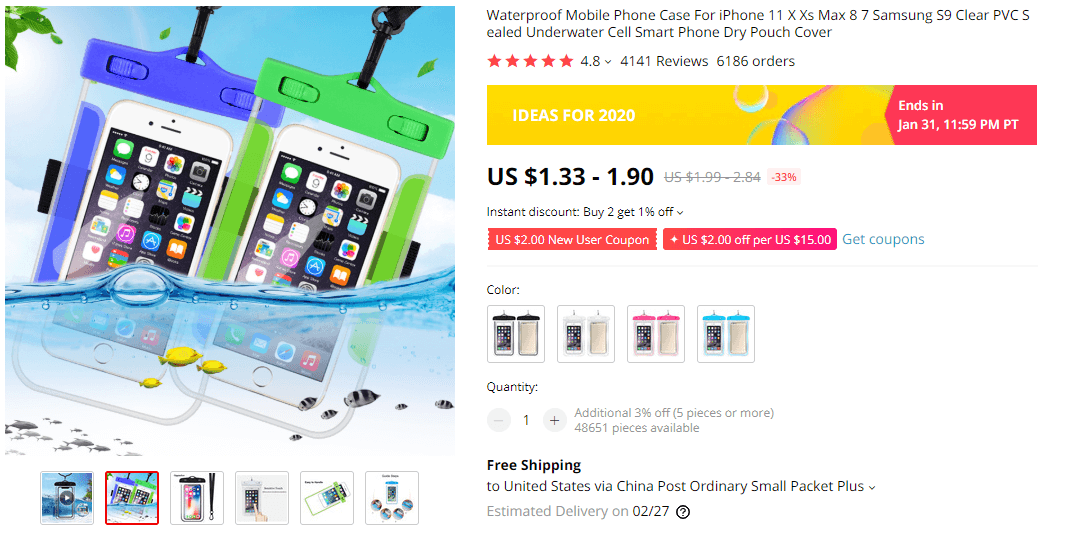 Waterproof Phone Case on AliExpress
