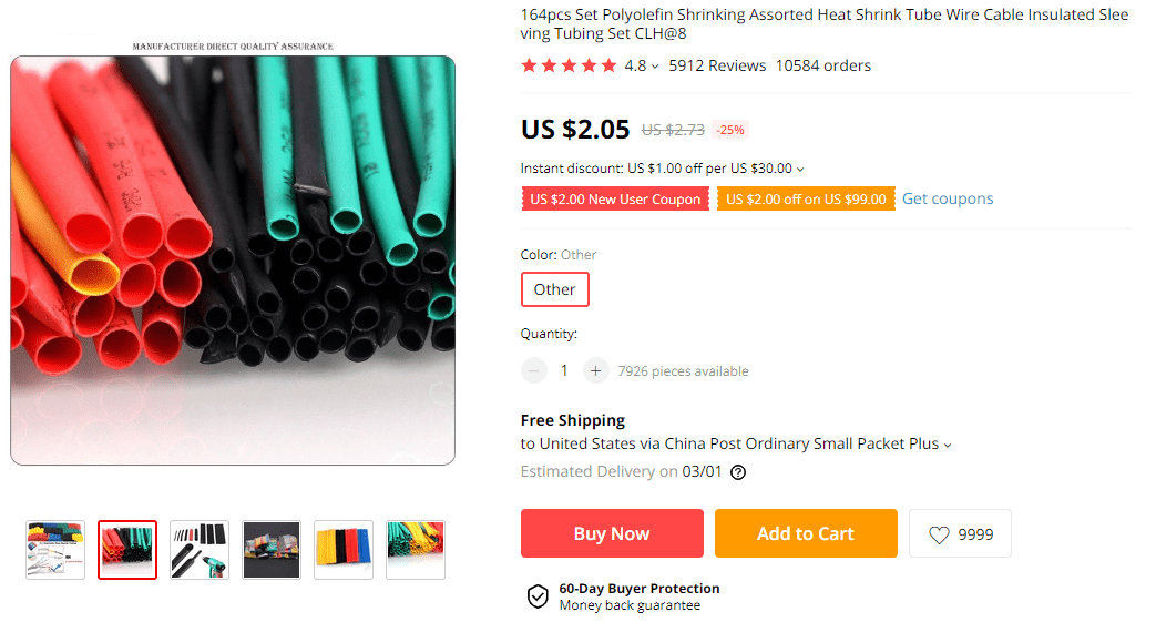 Wire Insulation on AliExpress