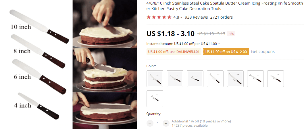 Dropship kitchen products cake spatula