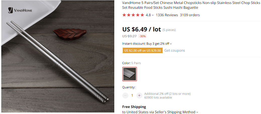 Dropship kitchen products chopsticks