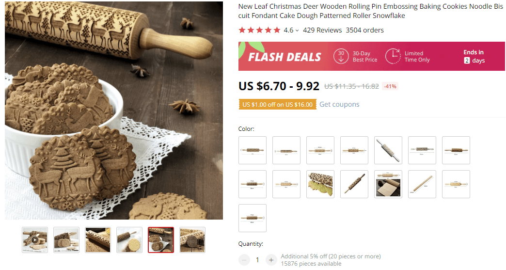 Dropship kitchen products rolling pin