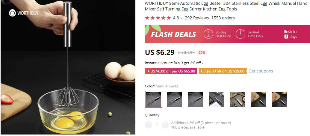 Dropship kitchen products egg beater