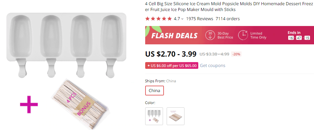 Dropship kitchen products ice cream mold
