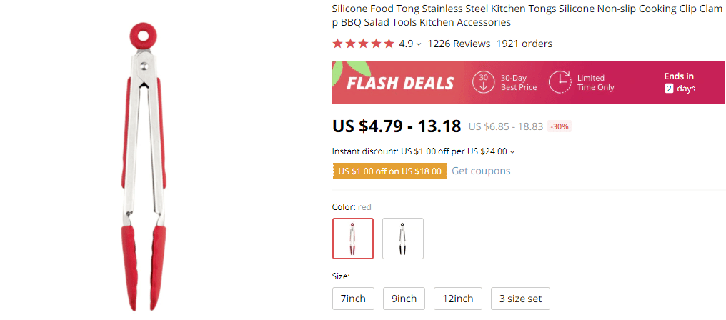 Dropship kitchen products kitchen tongs