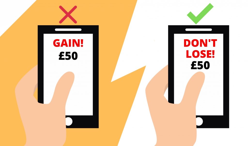 An example of using the loss aversion principle to influence consumer psychology