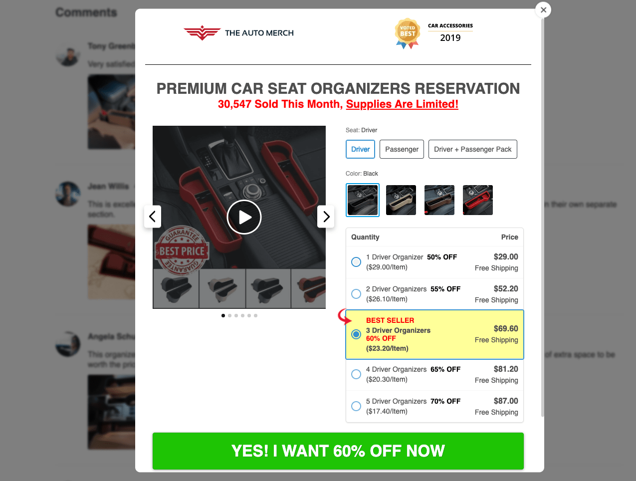 an image showing a landing page pop-up