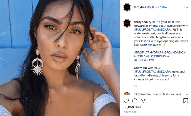 Facebook & Instagram post ideas: an example of user-generated content