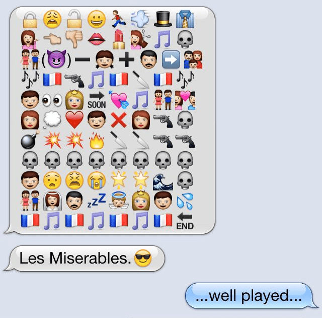 An example of emoji storytelling