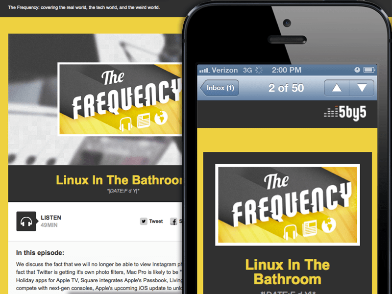 An example of optimizing emails for mobile
