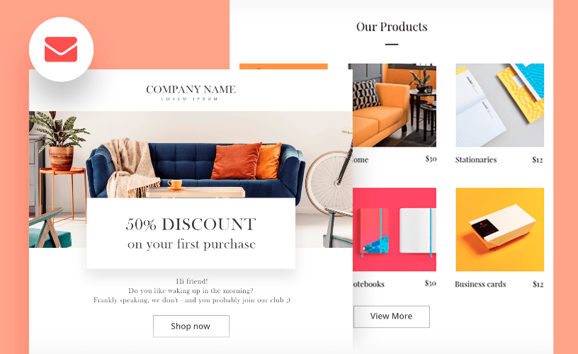 An example of engaging visuals for customers' attraction