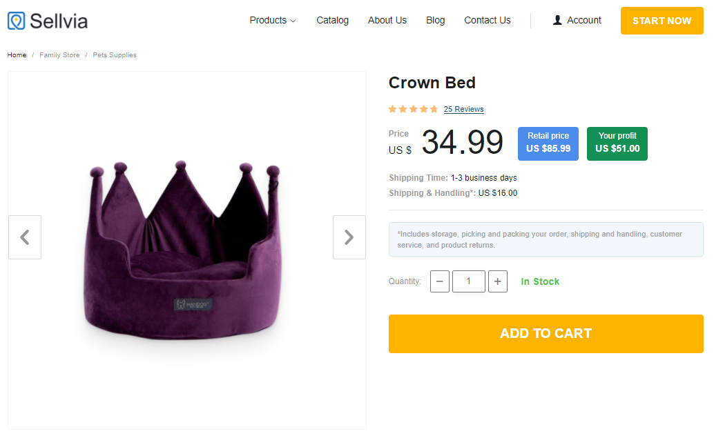 Crown-shaped bed for pets