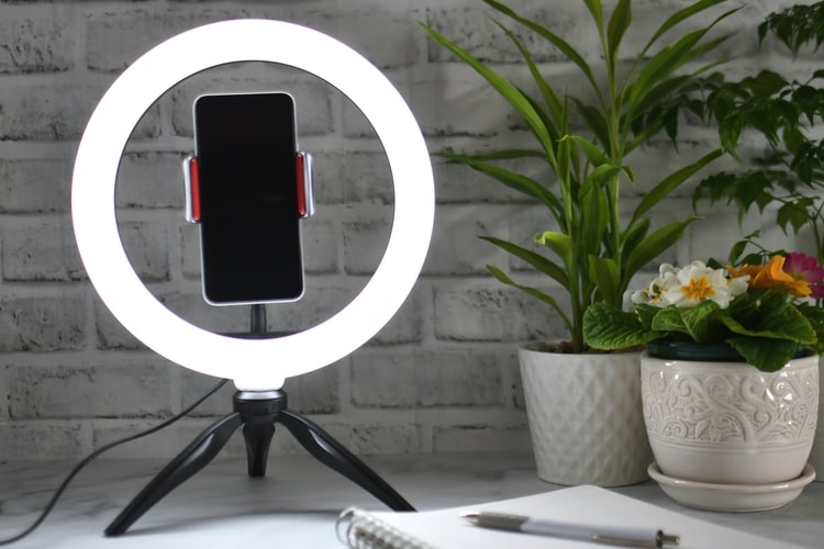 Photo of a ring light