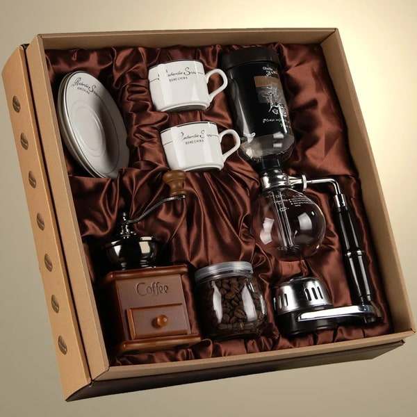 photo coffee making set