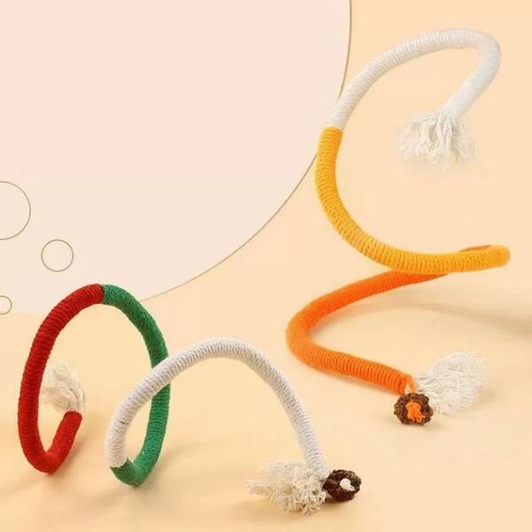 photo of a cat rope toy