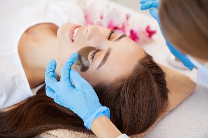 Photo of a woman relaxing in a spa