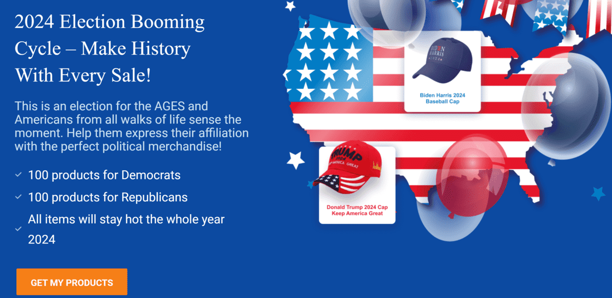 screenshot banner alidropship elections product pack