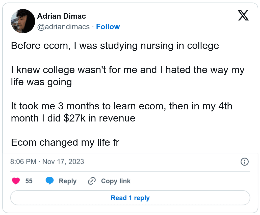 Screenshot Adrian Dimac Twitter