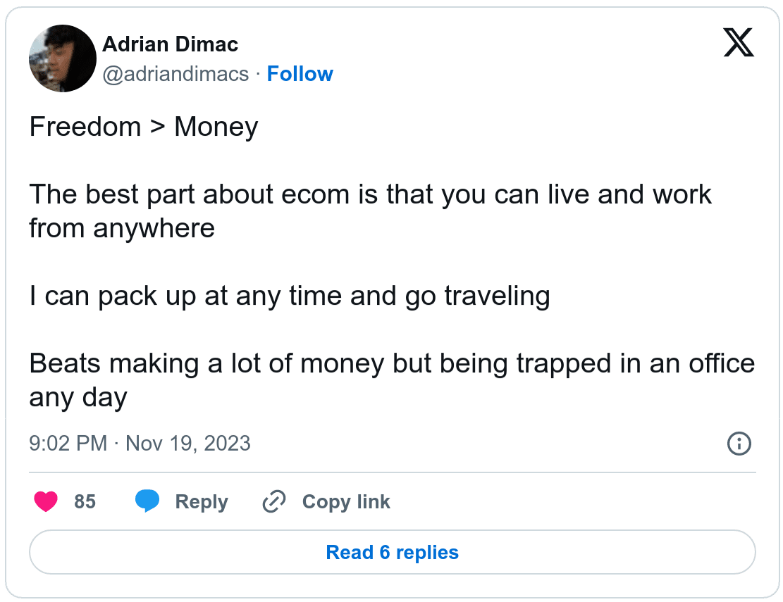 Screenshot Adrian Dimac Twitter