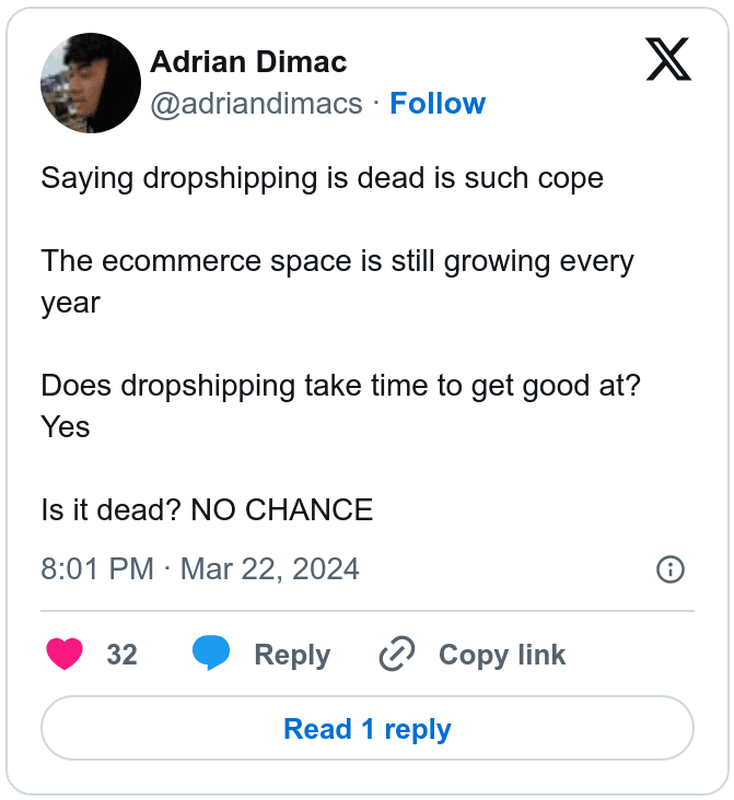 Screenshot Adrian Dimac Twitter