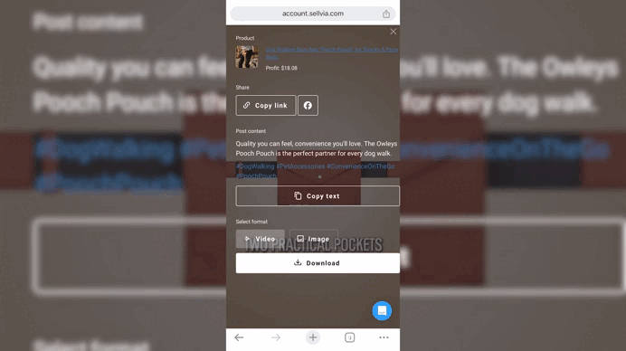Copy the text first, then copy the link and add it to your post too