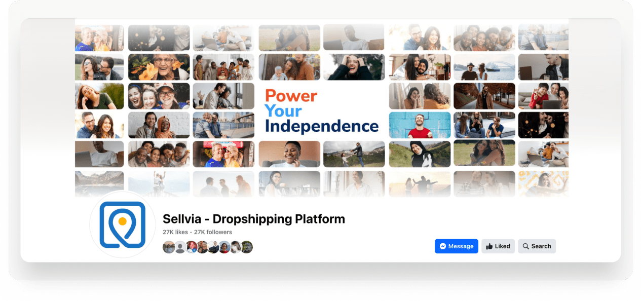 Sellvia itself has always been a great example of good social media design.