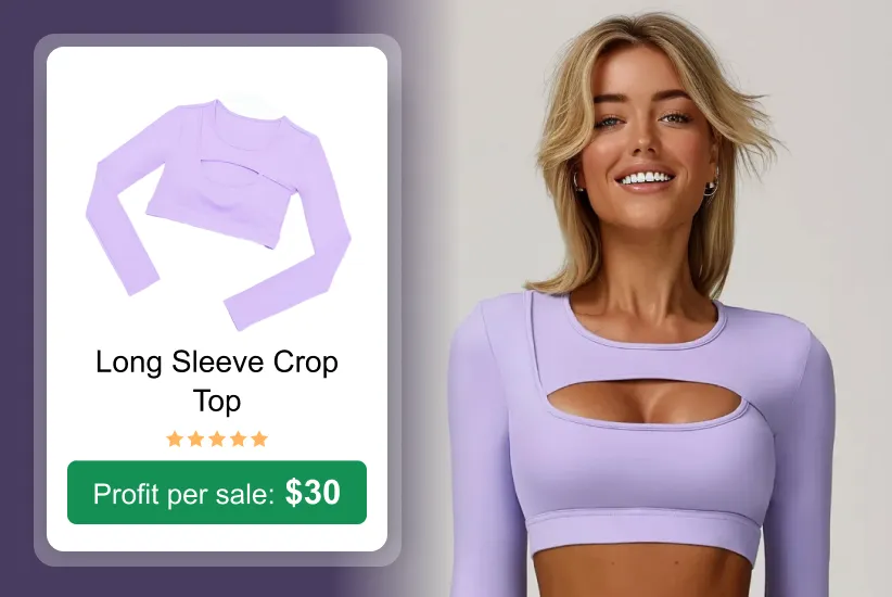 14. Long Sleeve Crop Top