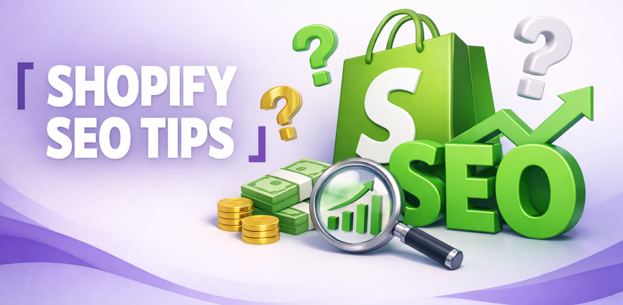 Featured image for the article about shopify seo tips.