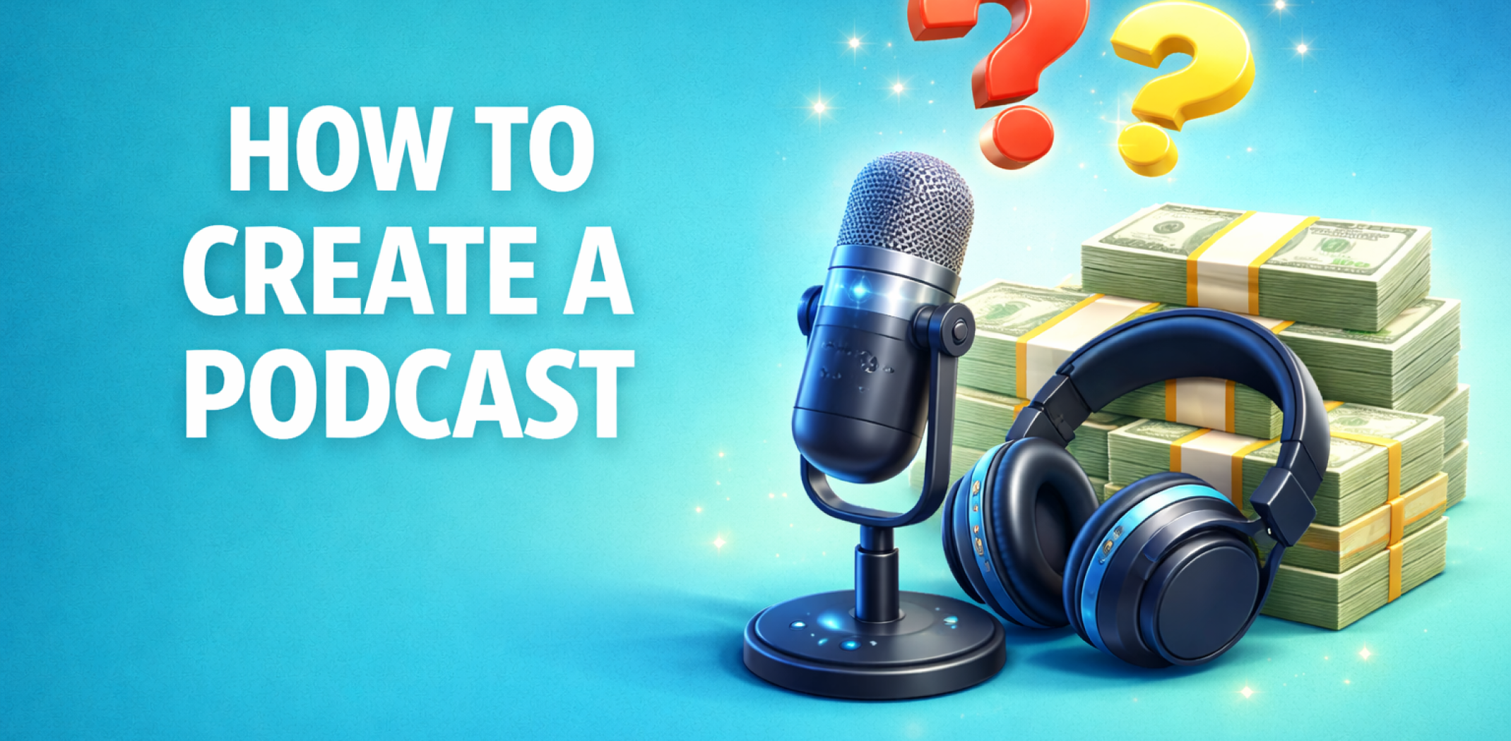 Featured image for the article about how to create a podcast.