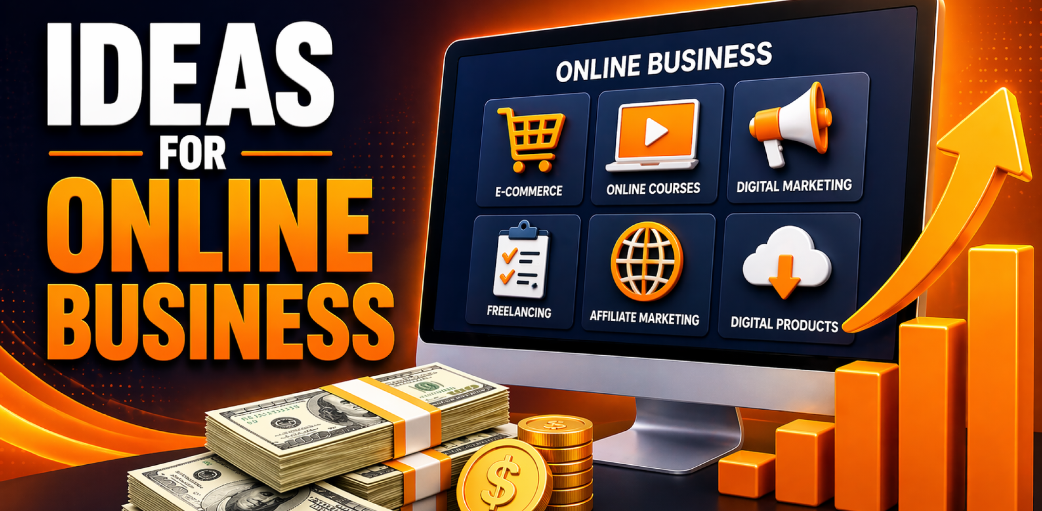 Featured image for the article about ideas for online business.