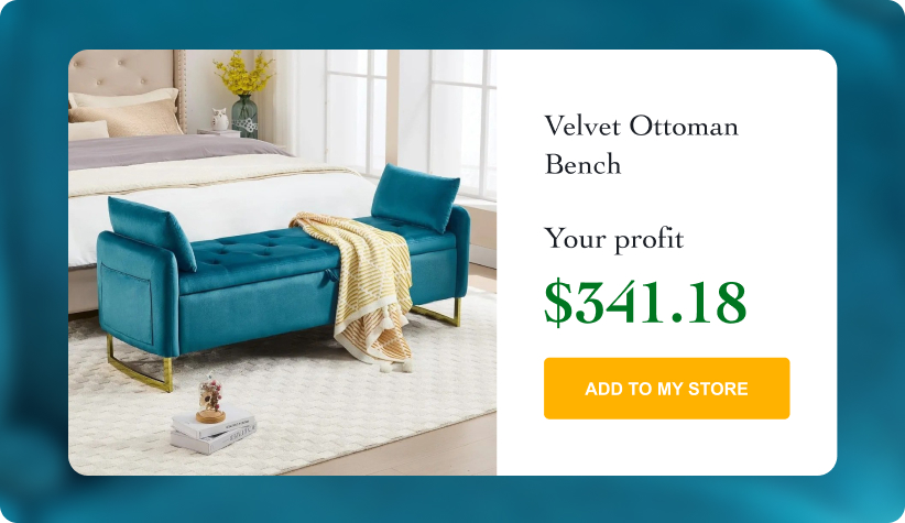 Velvet Ottoman Bench